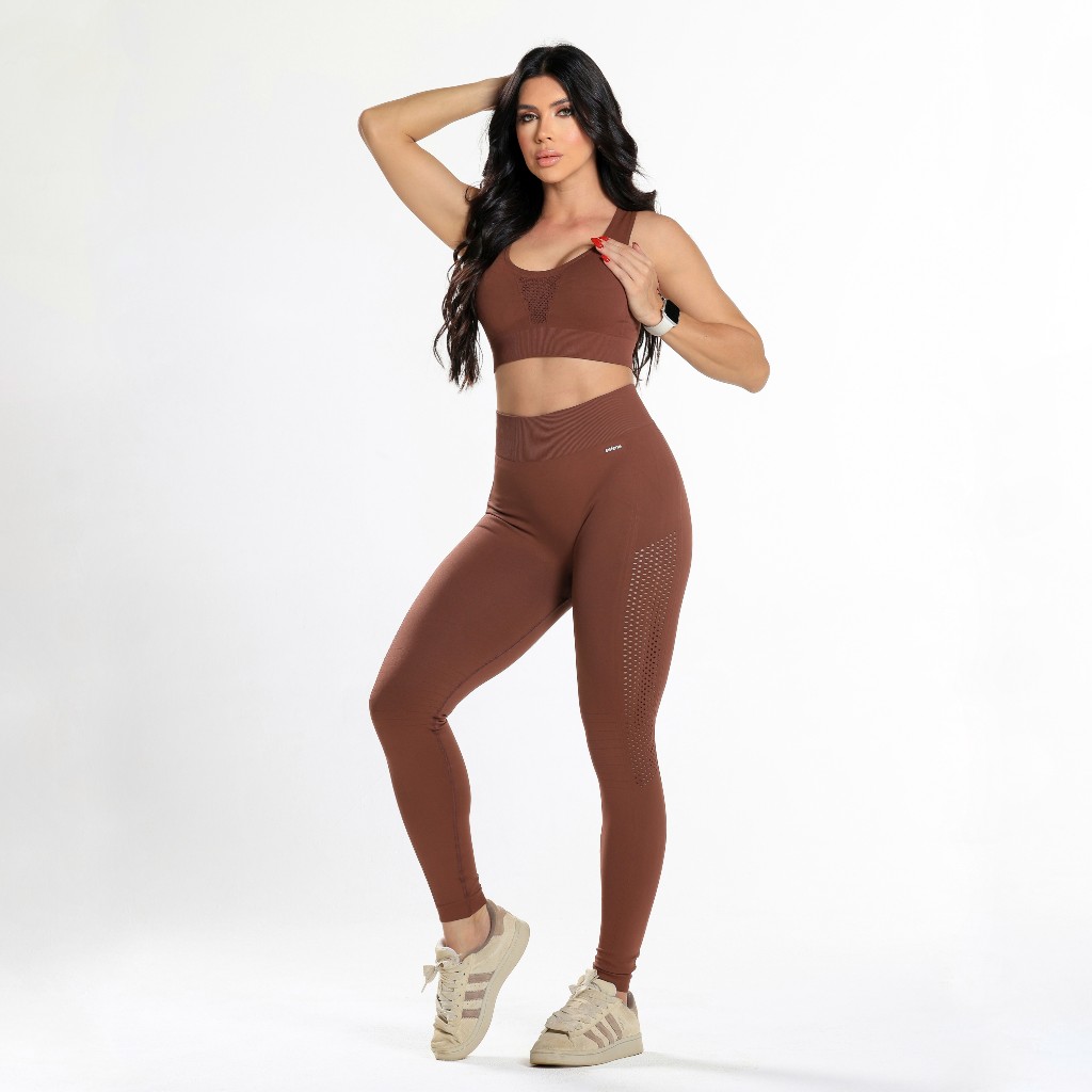Conjunto Top e Legging Selene Feminino Sem Costura