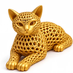 Miniatura Gato Decorativo 3D Vazado Minimalista Enfeite de Gato Fofo Decoração Presente para Amantes de Gatos