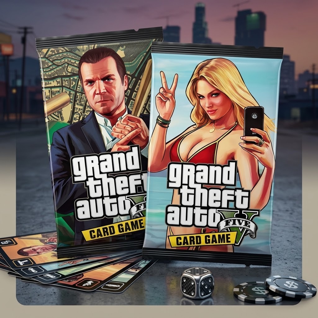Kit 60 Cartinhas GTA 15 Pacotinhos Card Game - Bate Bafo