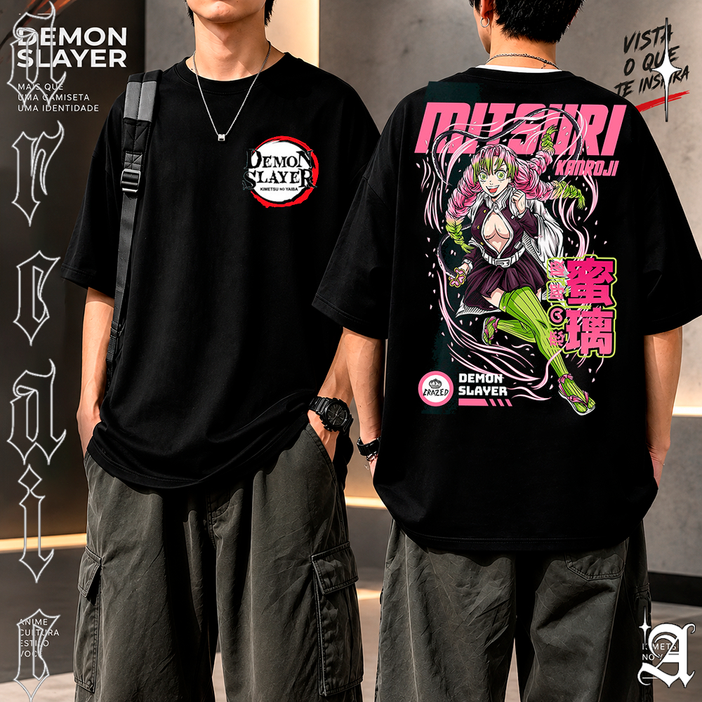 Camiseta Masculina Estampa Anime Personagem Feminino Com Letras Coloridas Moderna Confortável Estilosa Tendência