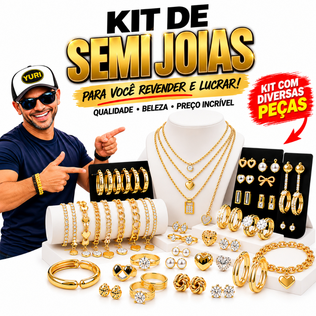 Semi Joias Banhadas a Prata 925 🔥 Kit Exclusivo com Garantia de 1 Ano + Frete Grátis 🛍️