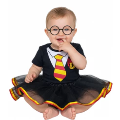Body Bebe Mesversario Fantasia Infantil Tematico Luxo Baby Bruxo Harry Potter com Acessório