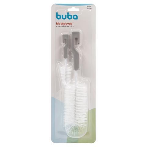 Kit Escova Mamadeira e Bico Buba Mamadeira - Kit Escovas Para Limpeza De Mamadeira E Bico