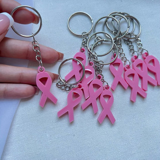 Kit chaveiros Outubro Rosa c/ 10 | Chaveiros para lembrancinhas | Chaveiros de Resina Epoxi