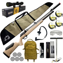 Combos Carabina de Pressão ARTEMIS PCP PR900T G3 Tan 5,5mm Fixxar Espingarda + Acessórios premium