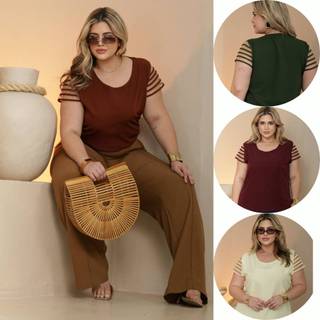 Blusa feminina Social Manga Curta Tule Crepinho Elegante Trabalho Casual