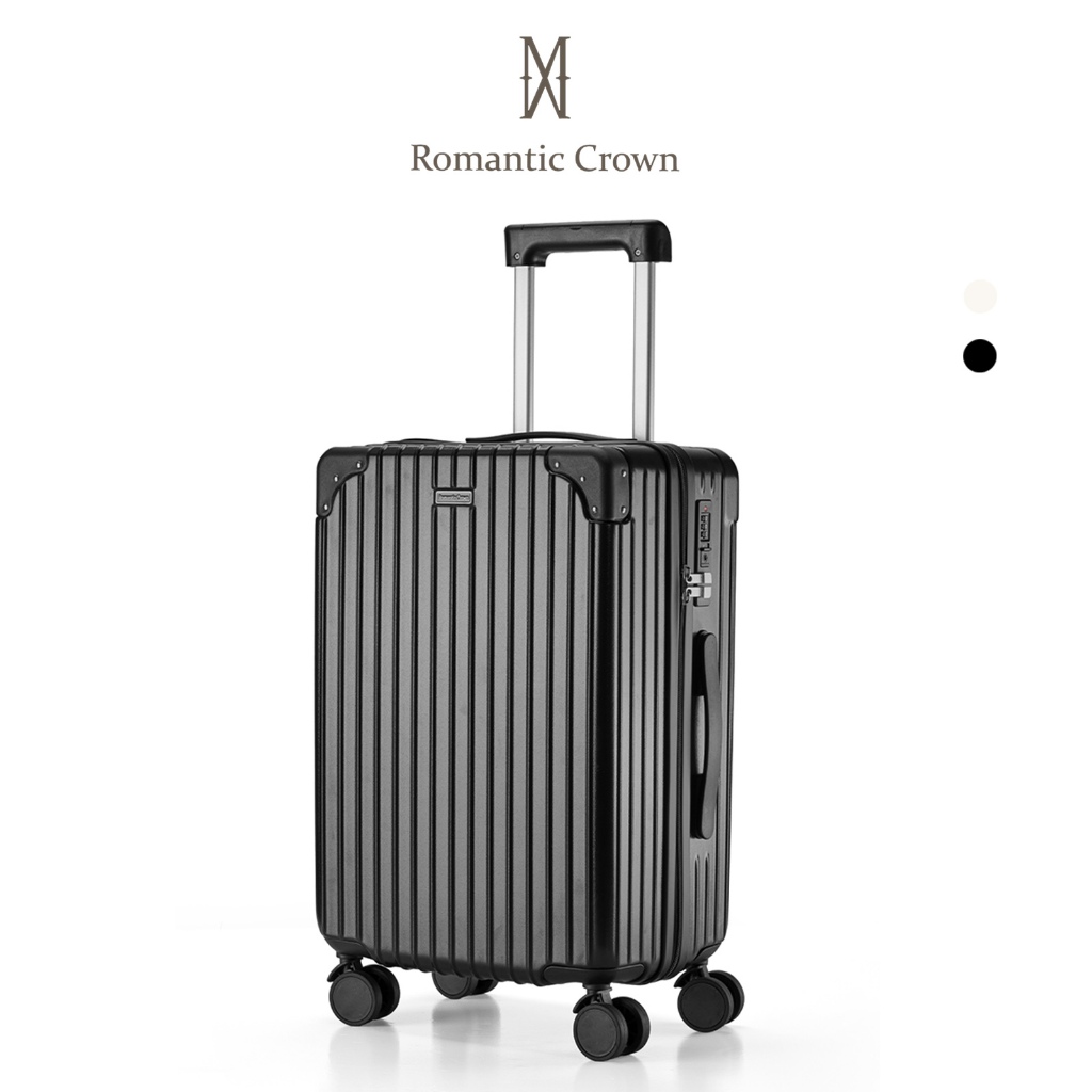 ROMANTIC CROWN Mala de Bordo 10kg Mala de Viagem em ABS Rodas 360° Cadeado Antifurto Aprovada ANAC