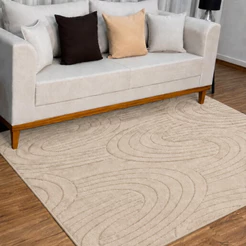 Tapete Sala Geométrico Jacquard Antiderrapante 2,00mt x 1,40mt