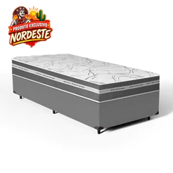 Cama Box com Colchão de Molas Ensacadas Luve Solteiro 88cm