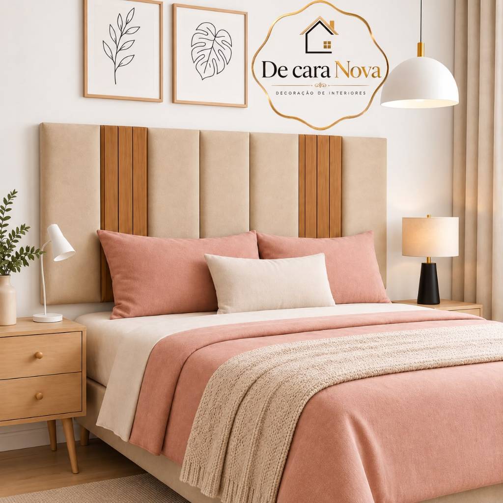Kit Com Até 12 Peças Cabeceira Modular + Painel Ripado MDF Para Cama Box | Casal | King | Queen - Envio Imediato