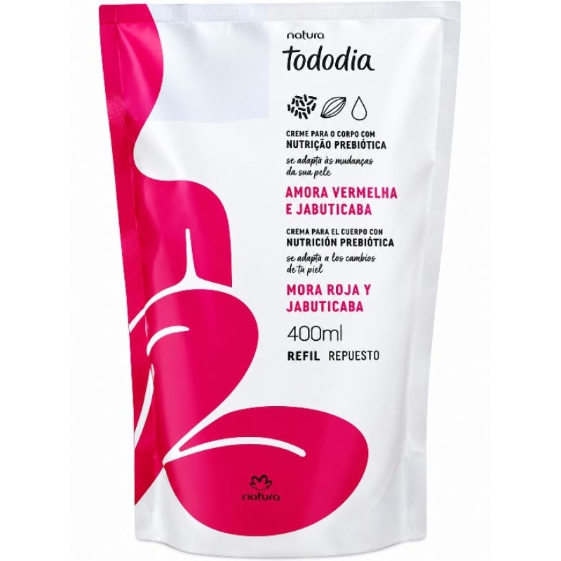 Refil de Hidratante tododia Amora Vermelha e Jabuticaba