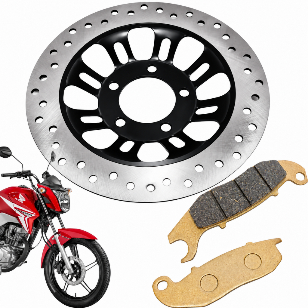 Disco Freio Dianteiro Pastilha Honda Titan 150 Mix 2009 2010 2011 2012 2013 2014 2015
