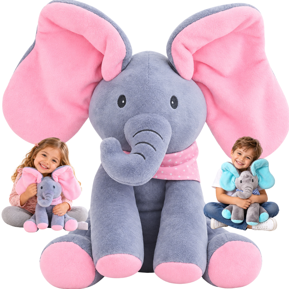 Elefante Musical Mexe Orelha Canta Brinca reproduz a voz e toca musical