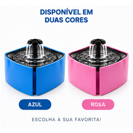 Bebedouro Fonte Elétrica 3 em 1 Para Cachorro e Gato Água Automático Pet
