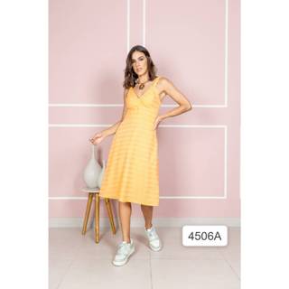 VESTIDO VISCOSE TRABALHADA ELASTICO COSTA DETALHE TRASPASSADO FRENTE