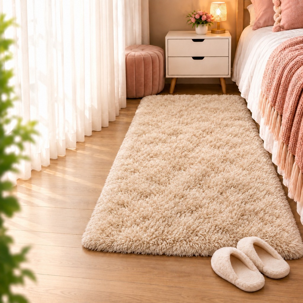 Tapete Pelo Fofinho Meia Passadeira para Quarto,sala,cozinha 1,00x0,60 Promoção