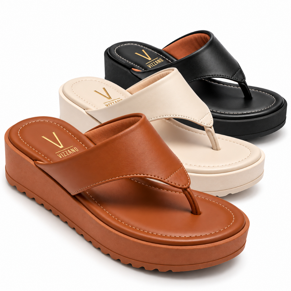 Tamanco Vizzzano Papete Feminina Sandália tipo Chinelo Plataforma confortável Original