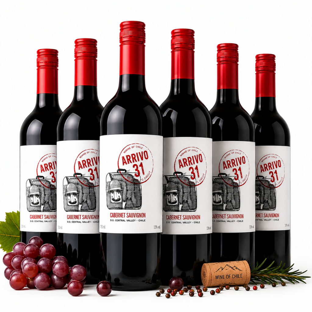 Vinho Tinto Fino Chileno Arrivo 31 Cabernet Sauvignon 750ml