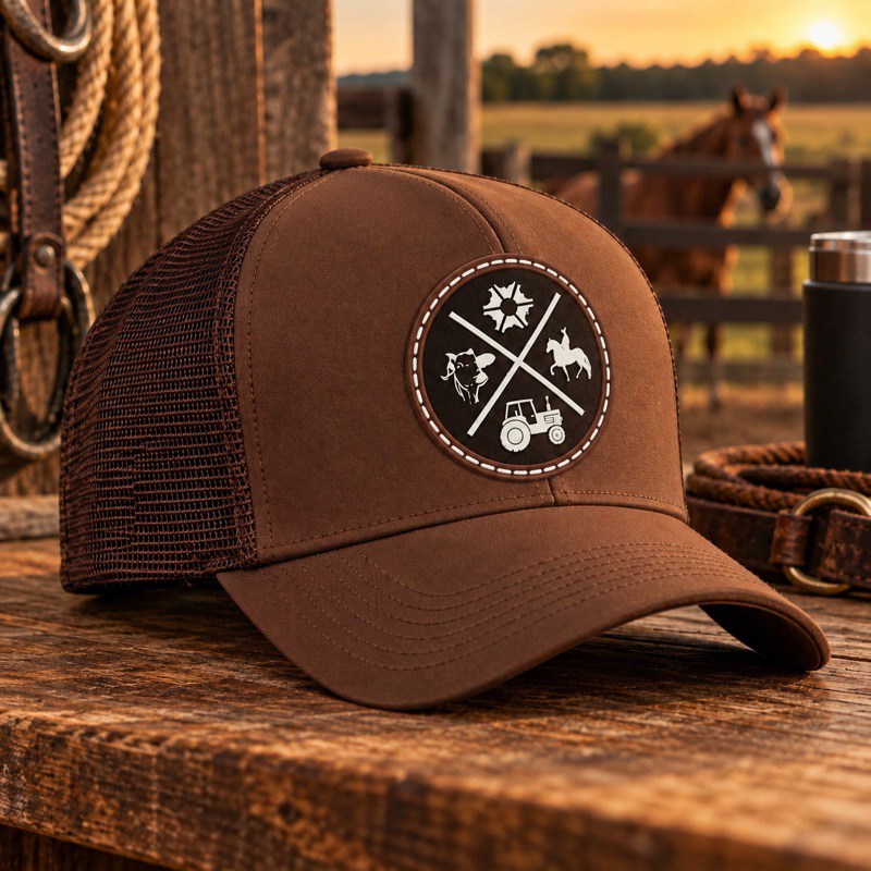 Bone aba curva estilo trucker AGRO moderno lançamento respirável
