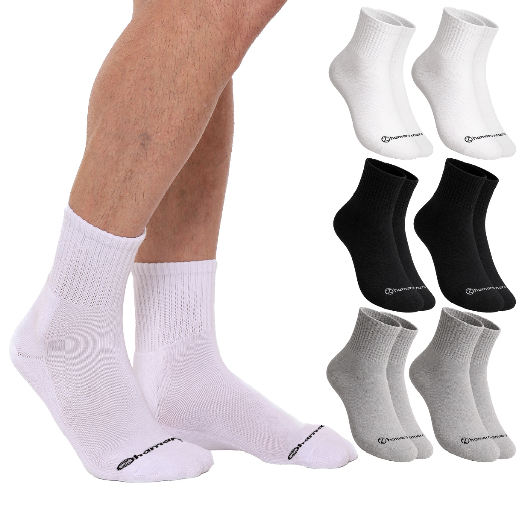 Kit 6 Pares Meias Zhamaro Algodão Cano Médio Alto Masculina Feminina Premium Grossa Atoalhada Macia