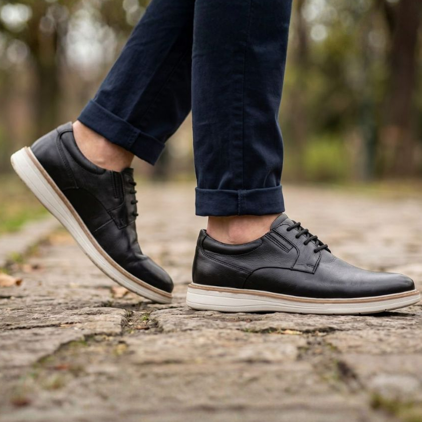 Sapato Social Masculino de Couro Confortável Macio e Elegante Sapato Rafarillo Masculino Clássico Moda Homem