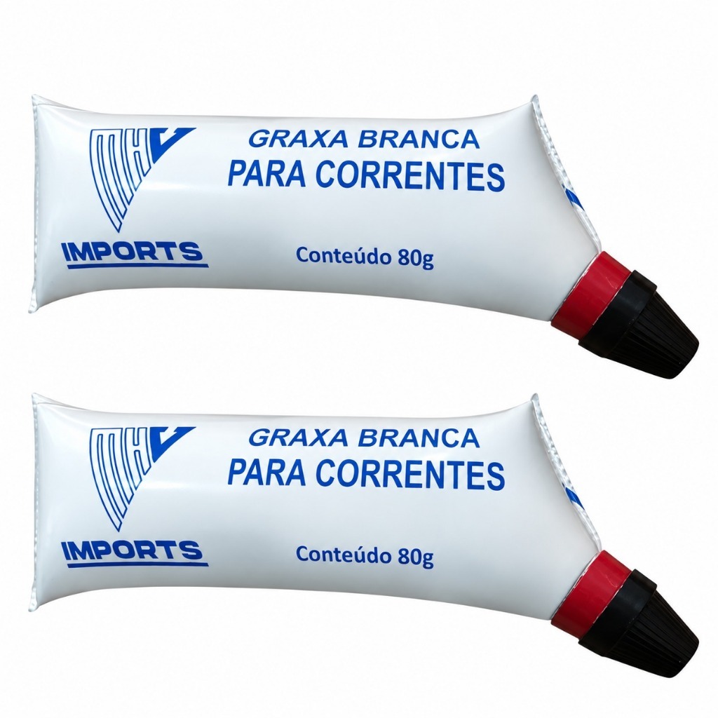 Kit Com 5x Graxa Lubrificante Para Corrente De Transmissão Branca — imagem 2 de 2