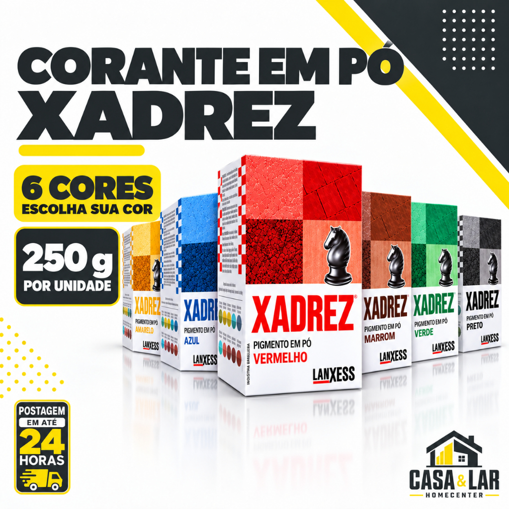 Pigmento Corante Xadrez em Pó Todas as Cores 250g Pigmentos para tintas Escolha a Sua Cor