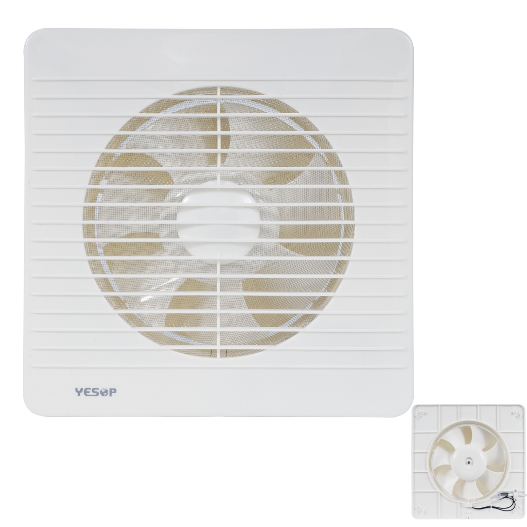 Exaustor e Ventilador 15/20/25cm Automático Para Banheiro e Quarto Cozinha Sala Casa Bivolt Yesop