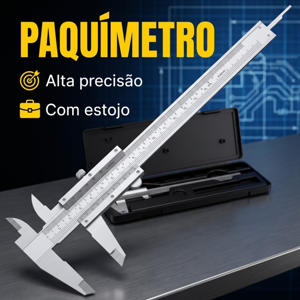 Paquímetro Analógico de Aço de Alto Carbono 150mm – Precisão e Robustez com Leitura Rápida