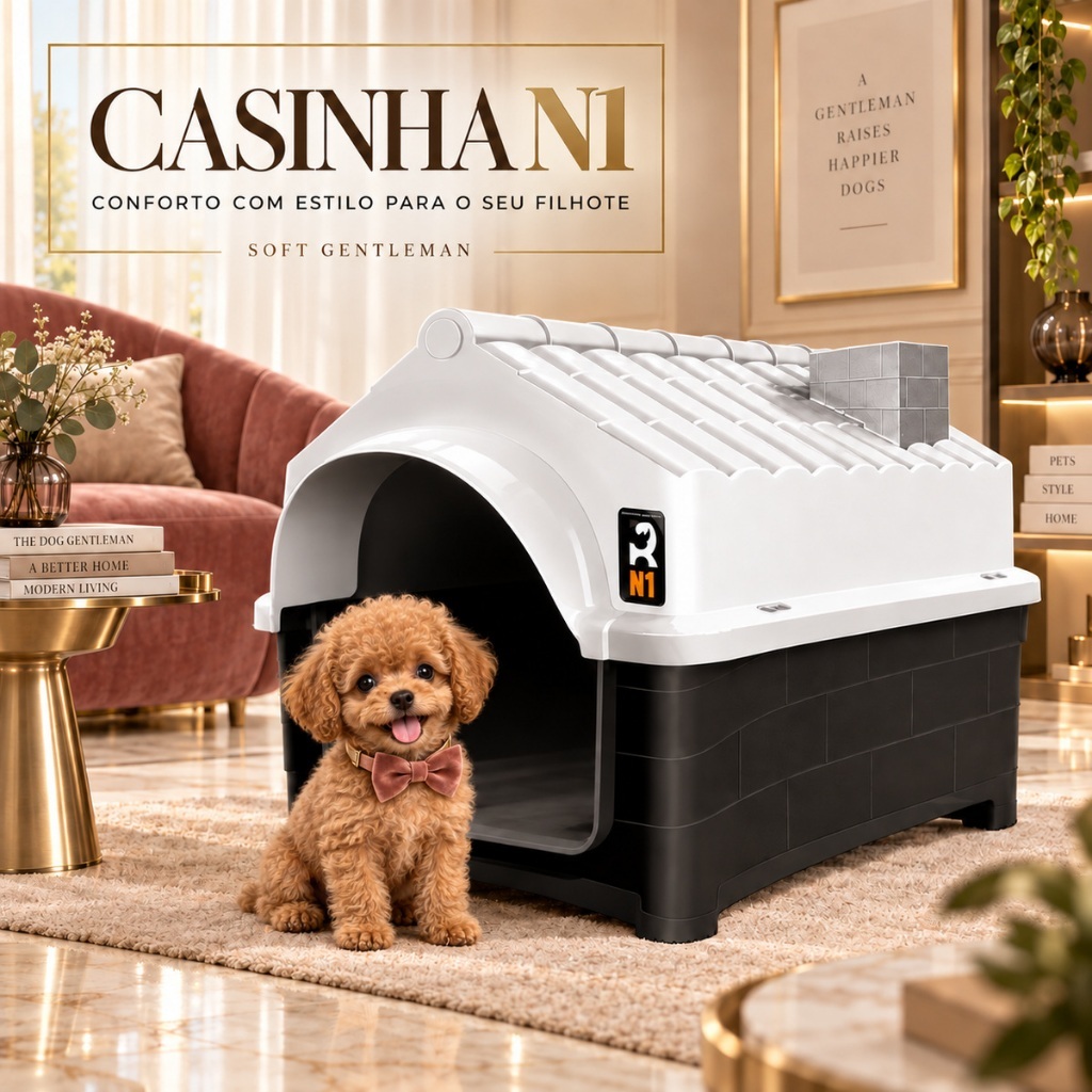 Casa Casinha De Cachorro Plástica Desmontável Para Filhote N1