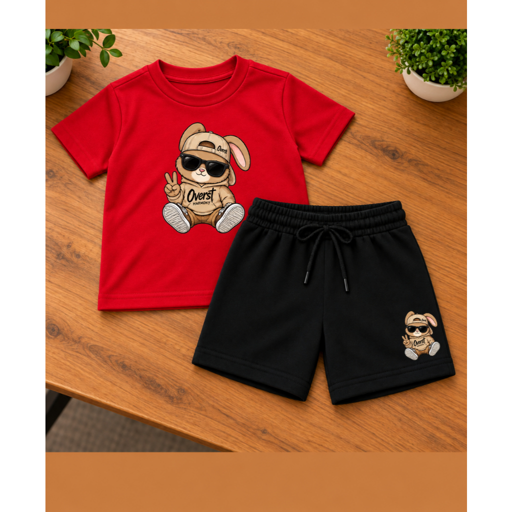KIT CONJUNTO INFANTIL MASCULINO CAMISETA BÁSICA ESTAMPADO + BERMUDA EM MOLETINHO BARATO LANÇAMENTO LAZER PASSEIO ESCOLA