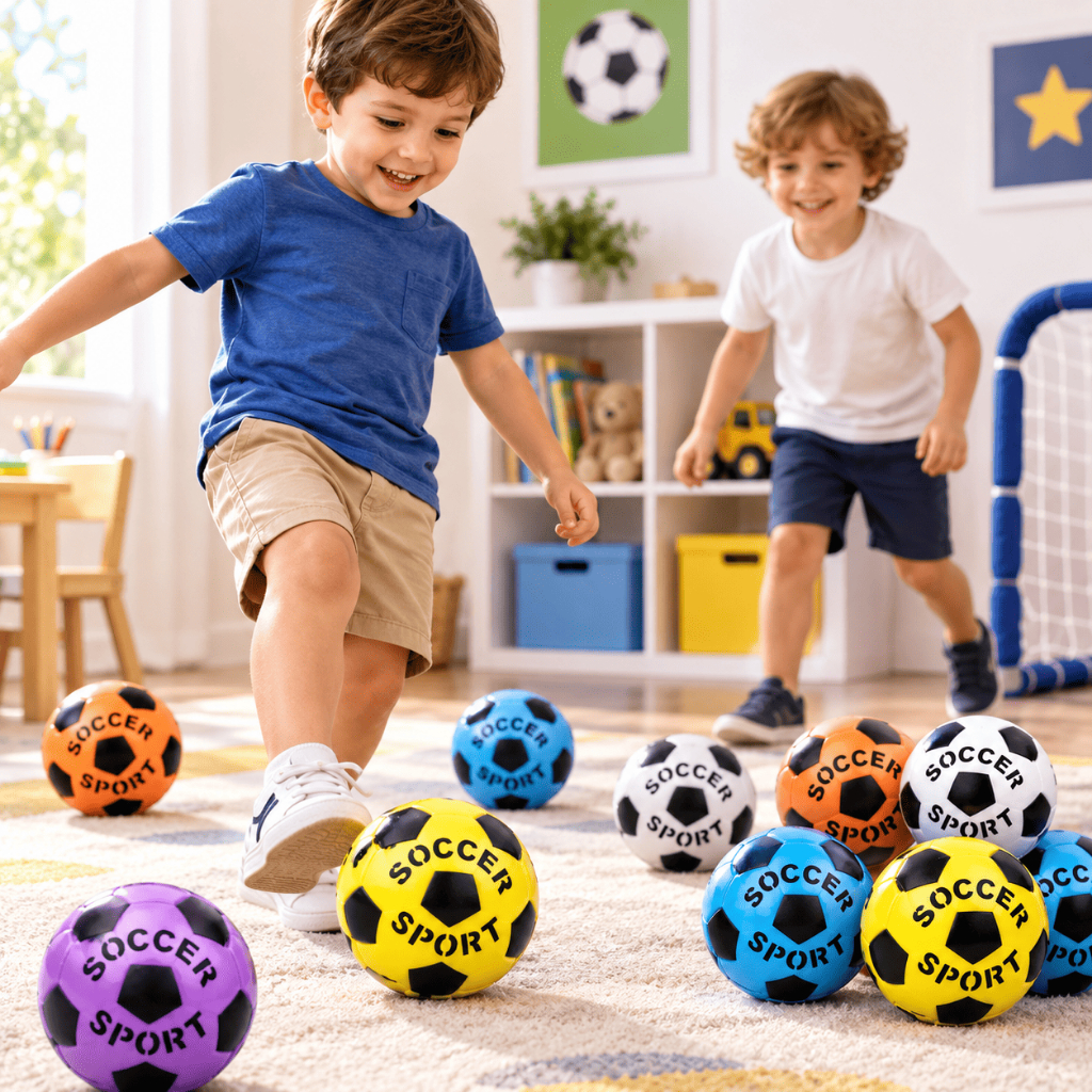 5 Bola De Futebol Vinil Sortidas Lembrancinha Aniversario Dente de Leite Promoção