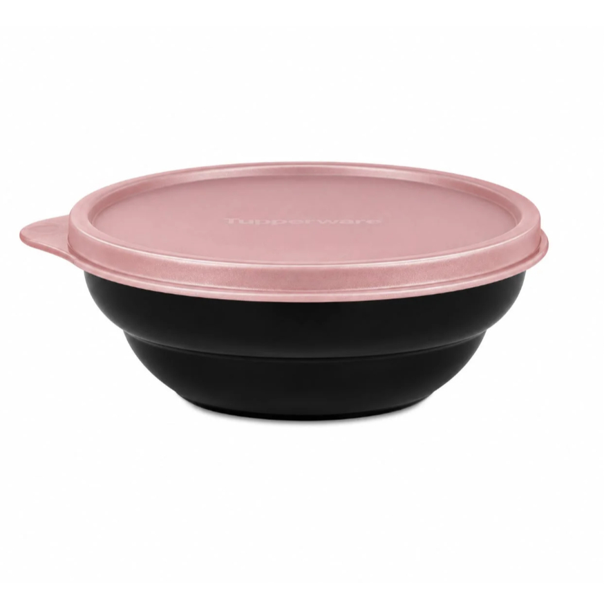 Tupperware Tigela Pragela 450ml Preta e Rosa Algodão Doce