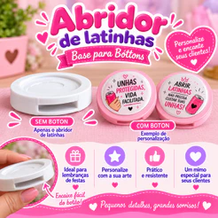 Kit insumos abridor de latinhas chaveiro para bottons 32 mm/ para ser personalizado ( NÃO ACONPANHA BÓTTON E ARGOLA)