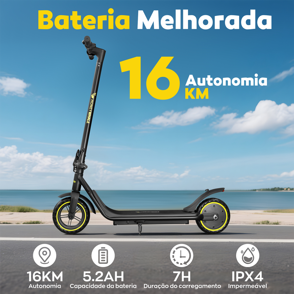 500W HONEYWHALE M1 LITE patinete elétrico scooter para adultos,Capacidade de Carga de 120KG — imagem 2 de 2
