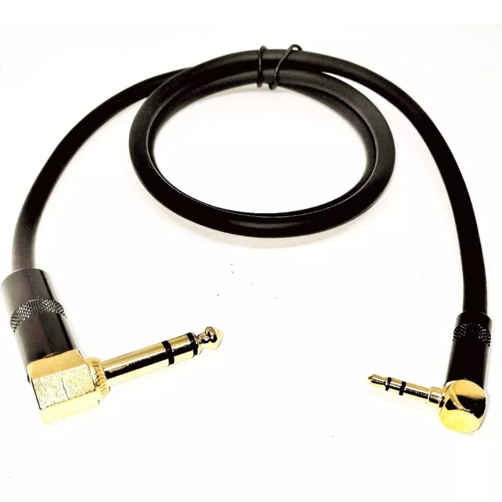 Cabo P2 Estéreo X P10 Estéreo Blindado 90graus 50cm — imagem 2 de 2