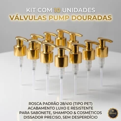 Kit 10 Válvulas Pump Dosadora 28/410 Para Frascos PET Sabonete Liquido/Cosméticos/Shampoo