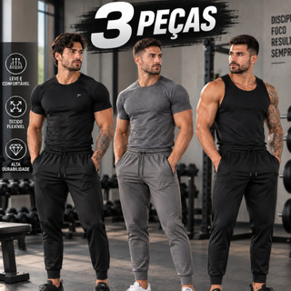 Calça Masculina DryFit Com Elastano De Frio Academia Corrida Fitness Slim Jogger Leve Confortável