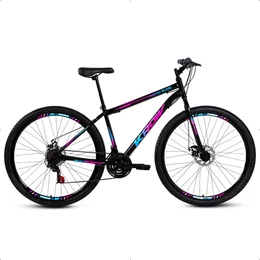 Bicicleta Aro 29 Aço Carbono Freios A Disco 21 Marchas Krow Bikes Para o dia a Dia Passeio