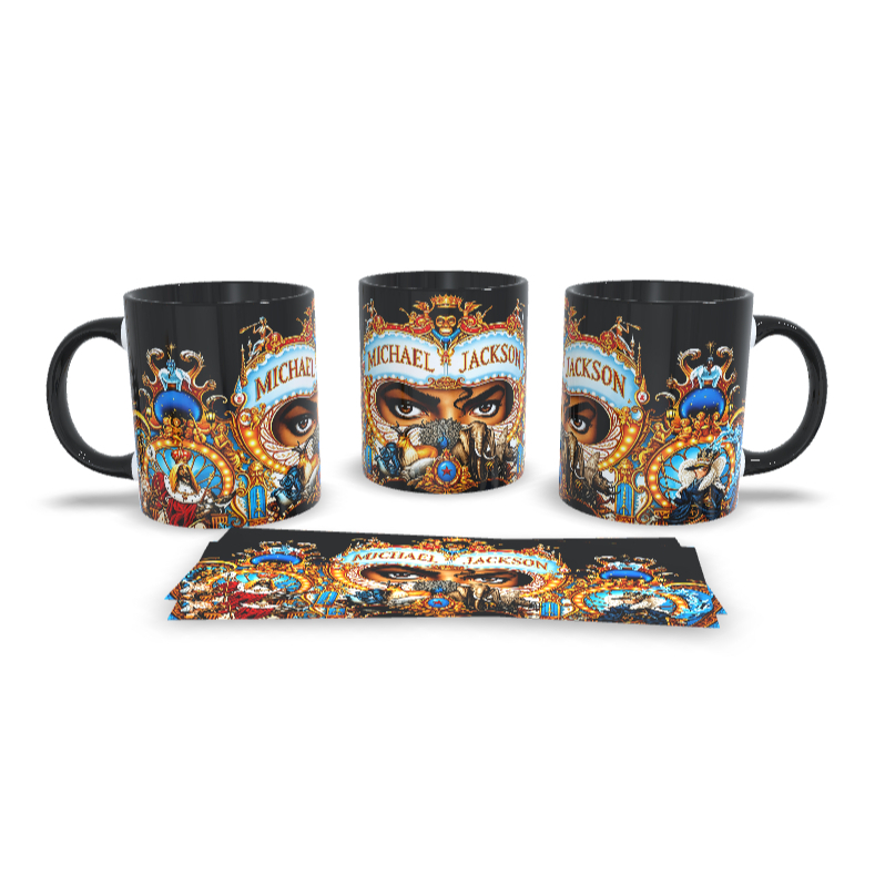 Caneca de Cerâmica Dangerous Michael Jackson Rei do Pop Personalizada 325ml Presente Musical para Fãs
