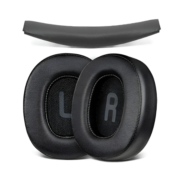 Kit Almofada + Headband Compatível Fone De Ouvido Jbl Tune 700 700BT  710 710BT 720 720BT 750 750BT 750 BTNC 760  PRETO