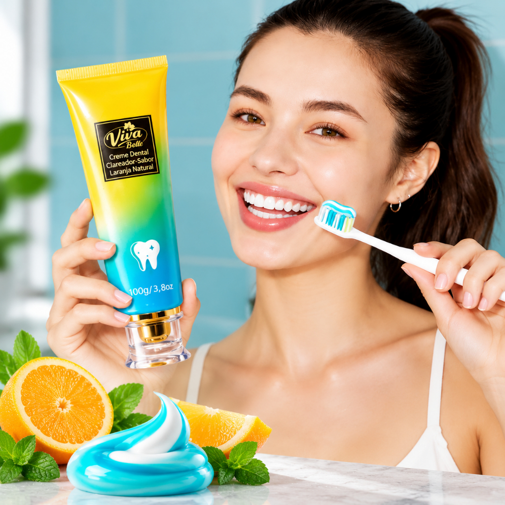 Kit Econômico Familiar  VivaBelle Creme Dental com Niacinamida Clareamento Suave Sem Irritação para Uso Diário toothpast