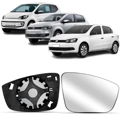 Lente Espelho Retrovisor Gol Fox UP! 2013 2014 2015 á 2023 Com Base