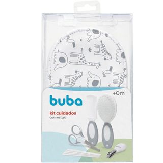 Kit cuidados para bebê - Cinza - estojo com 8 itens - praticidade - Buba