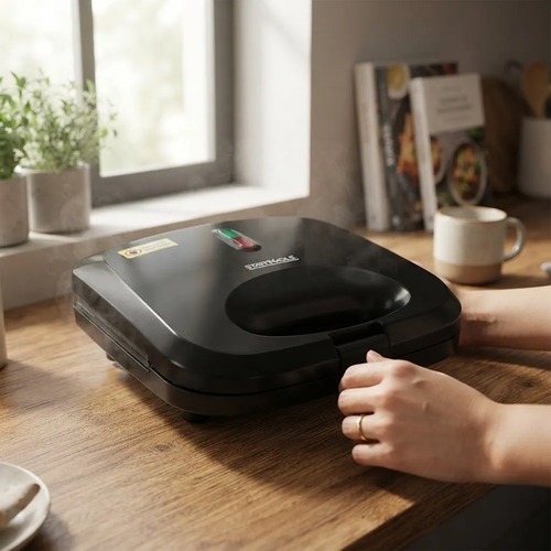 Sanduicheira Grill Elétrica 2 Em 1 750W 220V Antiaderente Prensa Dupla