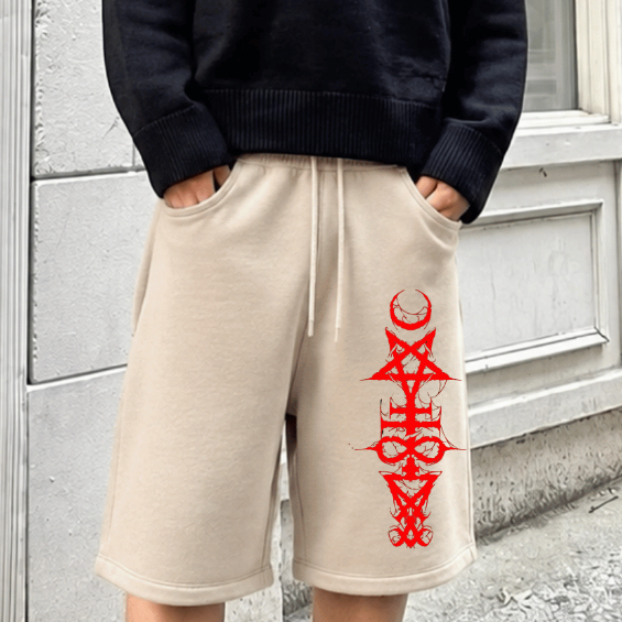 Bermuda Baggy Moletom Premium Estampada Streetwear Oversized Modelagem Ampla Soltinha Larga Short Confortável Casual
