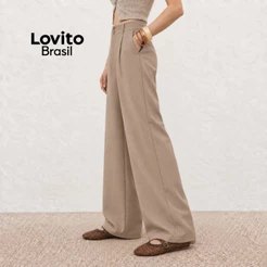 Lovito Calca Wide Alfaiataria Feminina BRPTB727BRL757