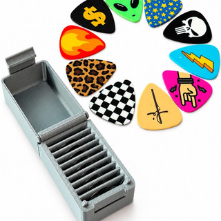 Kit com 10 Palhetas + Case Organizador