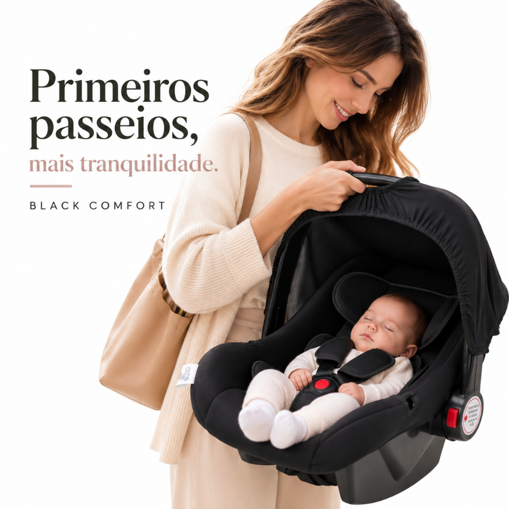 Bebê Conforto Comfort Black Recém Nascido 0 a 13kg Maxi Baby