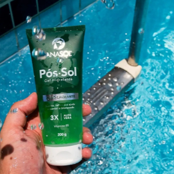 Gel Hidratante Pós-Sol Anasol Ação Calmante 3X Aloe Vera Vitamina B5 Prolonga o Bronzeado Corpo 200g · foto 2